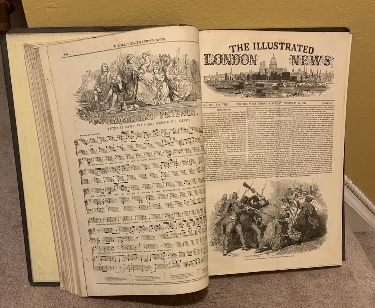 1846 ILLUSTRATED LONDON NEWS BOUND VOLUME JAN 1846-JUN 1846 ISSUES RARE ENGLAND