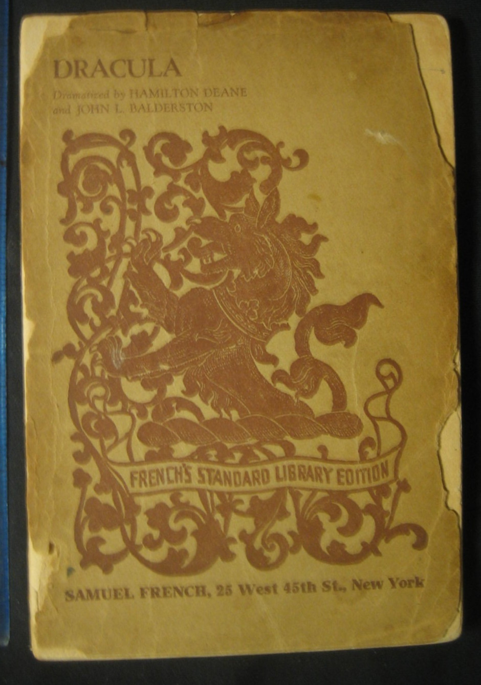 DRACULA 1933 VAMPIRE PLAY French’s Standard Library NYC Deane Balsterston Drama