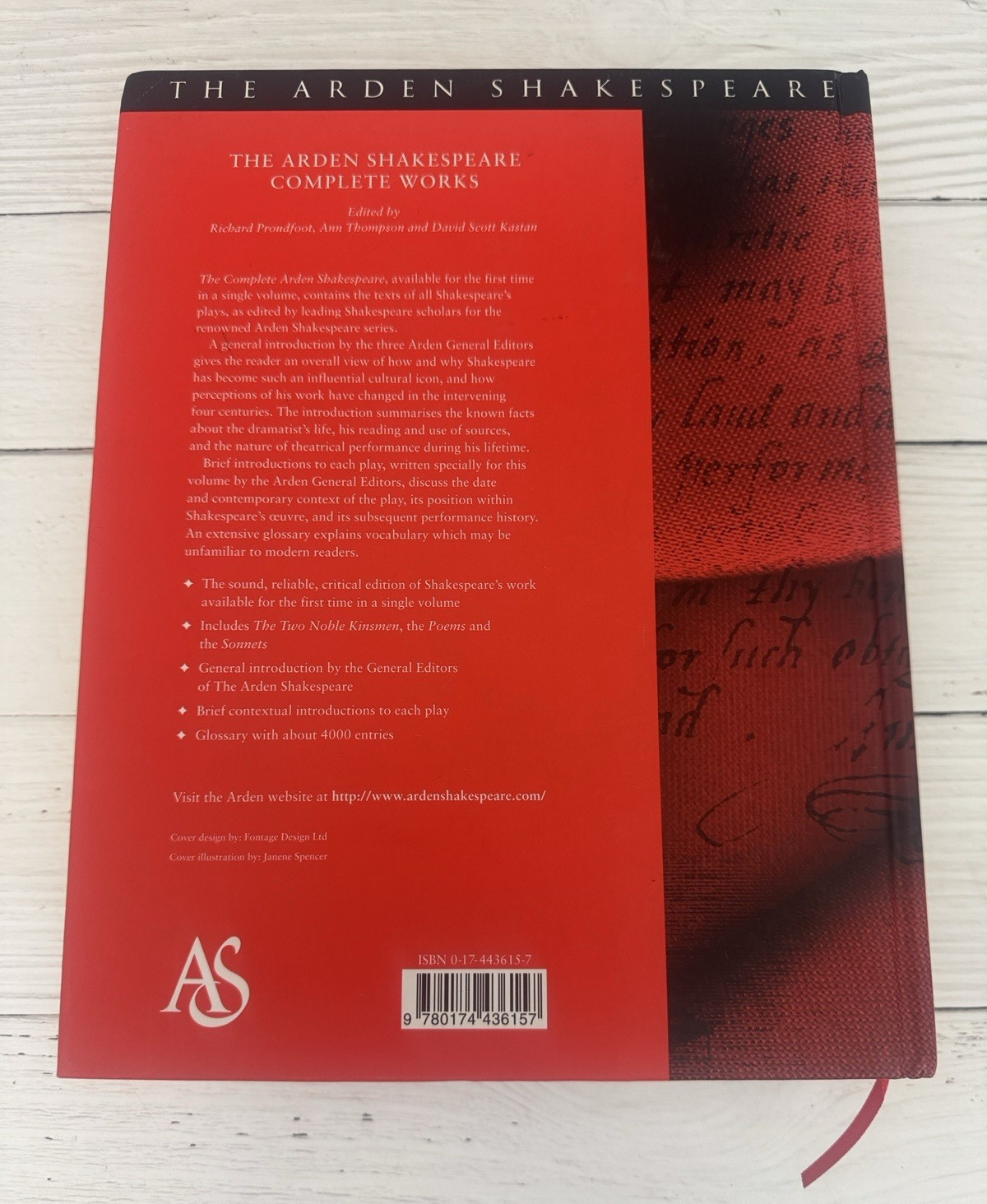 THE COMPLETE WORKS (Arden Shakespeare)HARDCOVER BY WILLIAM SHAKESPEARE VERY GOOD