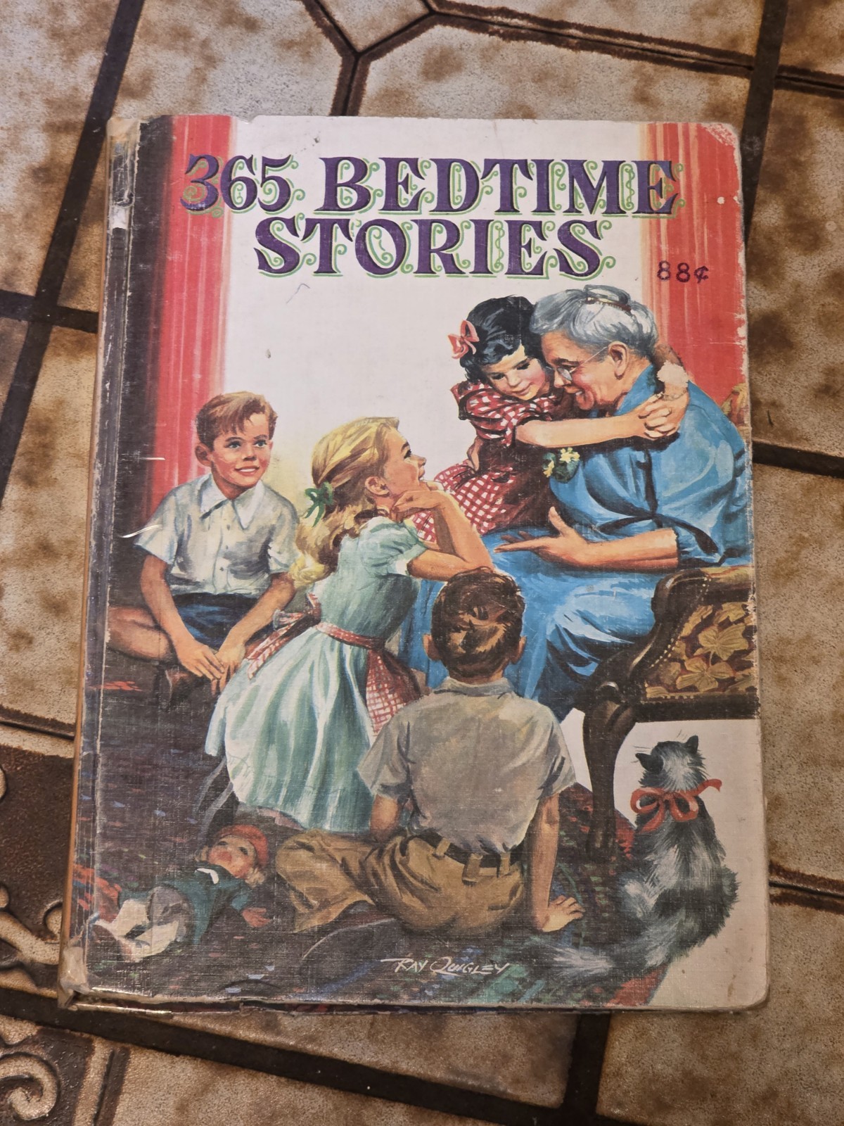 365 Bedtime Stories Nan Gilbert 1955 Hardcover VINTAGE Kids Storybook ’50s USA