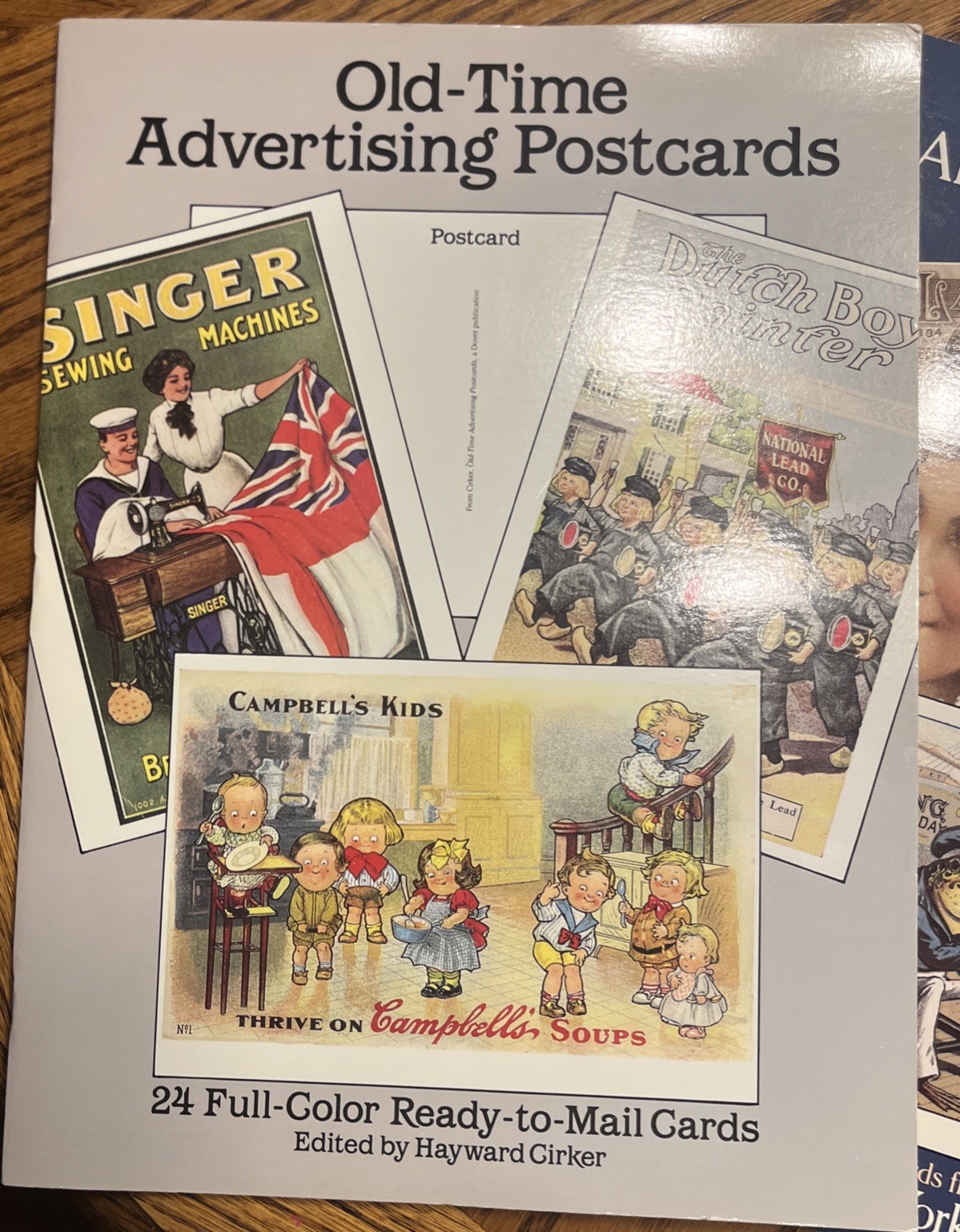 Old Time Advertising Post Cards. 2 books 48 cards. See description