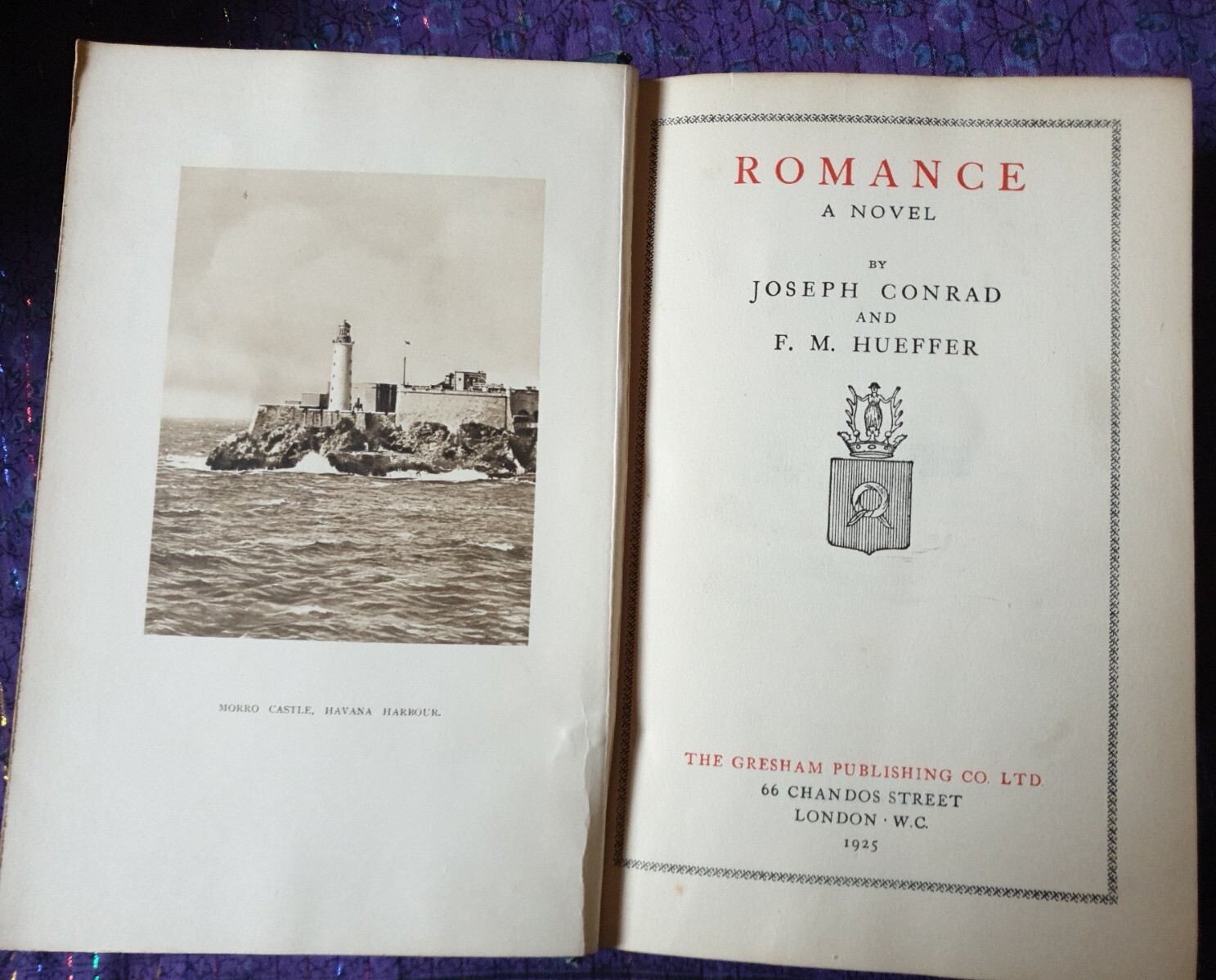 Romance, A Novel ~ Joseph Conrad ~ 1925 Medallion Edition Plus Printed Signature