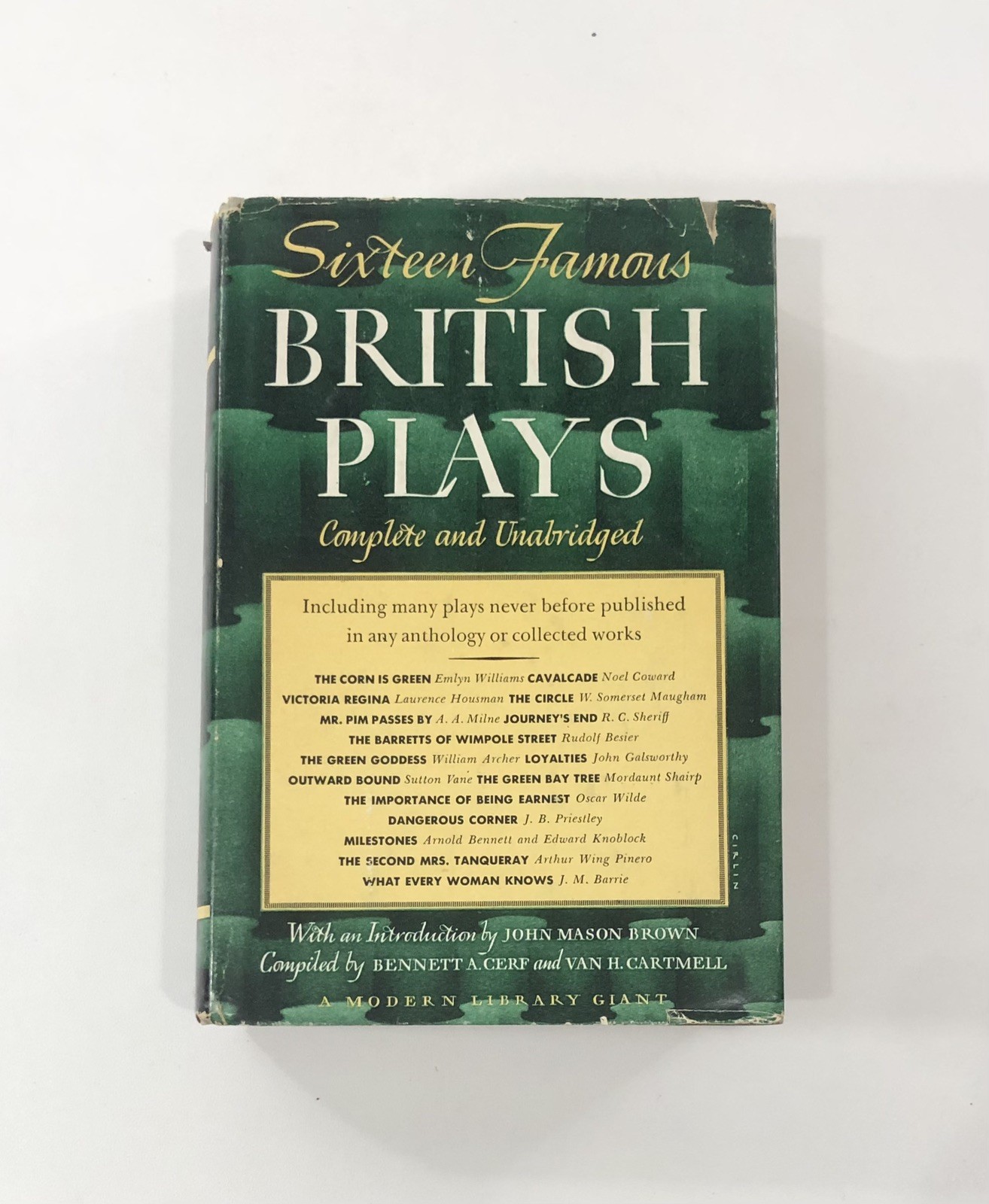 Sixteen Famous British Plays Complete And Unabridged By Bennett Cerf, 1942