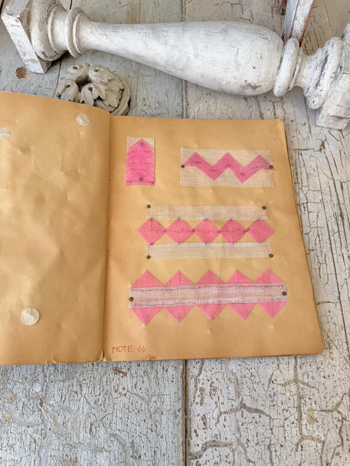 1930s French Couture Sampler School Workbook book Textile Design Fashion Histor