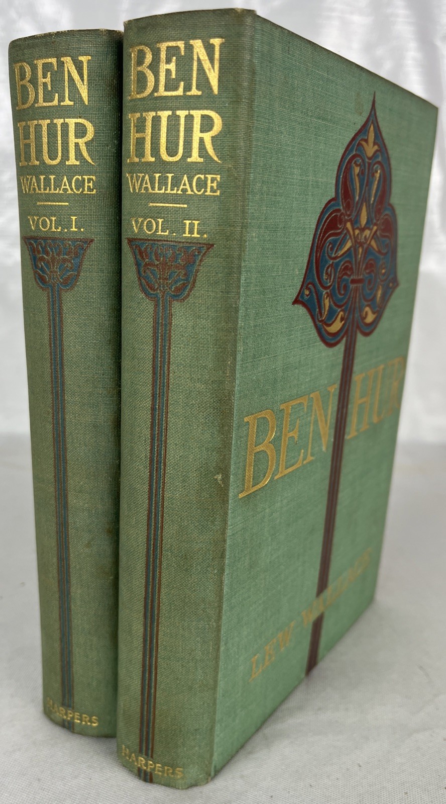 Ben Hur: A Tale of the Christ – Lew Wallace – 2 VOLUME Hard Cover SET – 1899