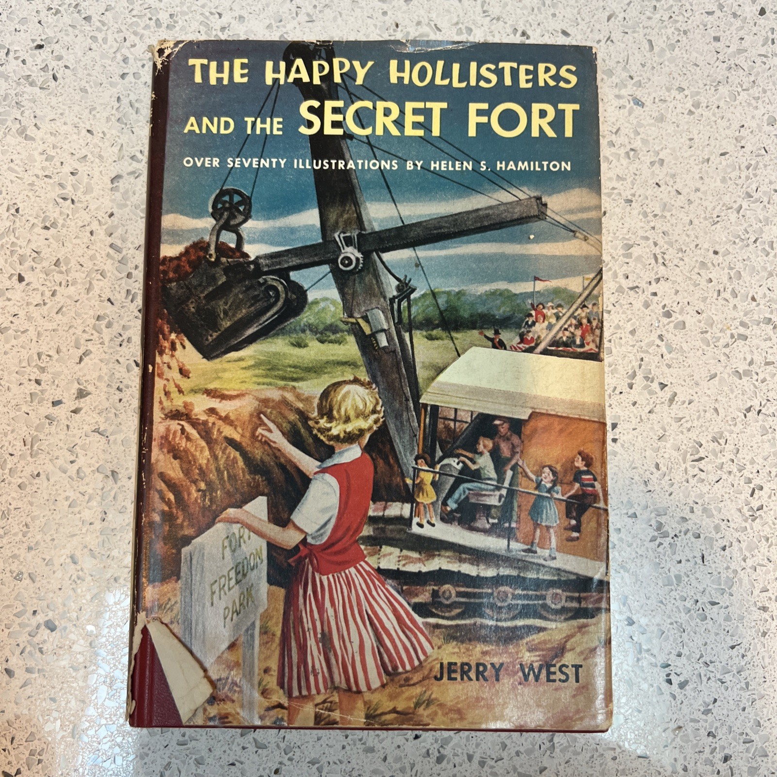 The Happy Hollisters and the Secret Fort – Jerry West (HC, 1955) w Jacket