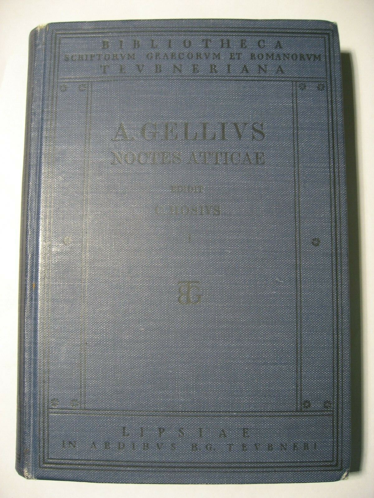 A. Gellius Noctes Atticae Volumen Prius Libri XX Lipsiae Carolus Hosius 1903