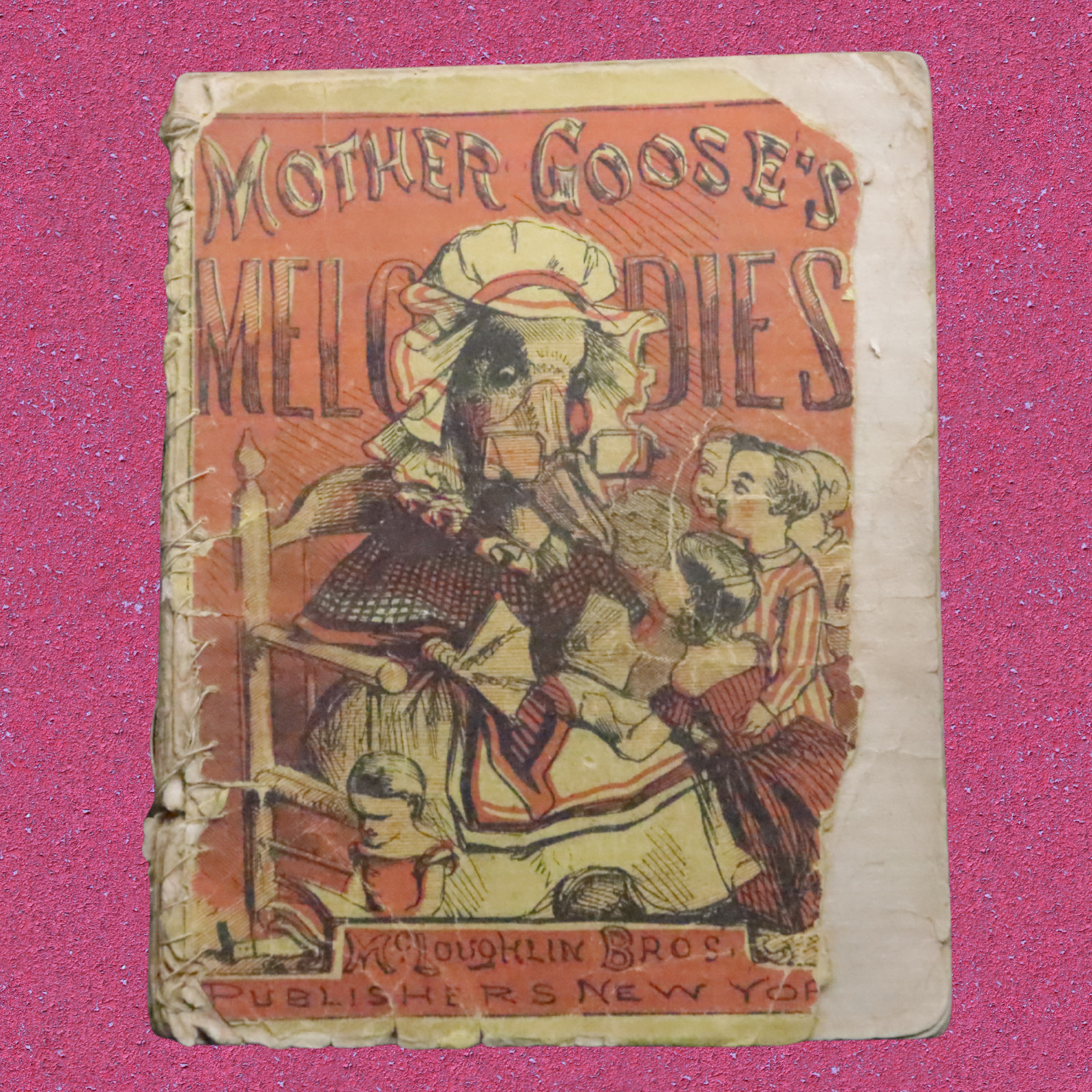 Antique McLoughlin Bros Mother Goose’s Melodies Toy Book 86 Illustrations Rare