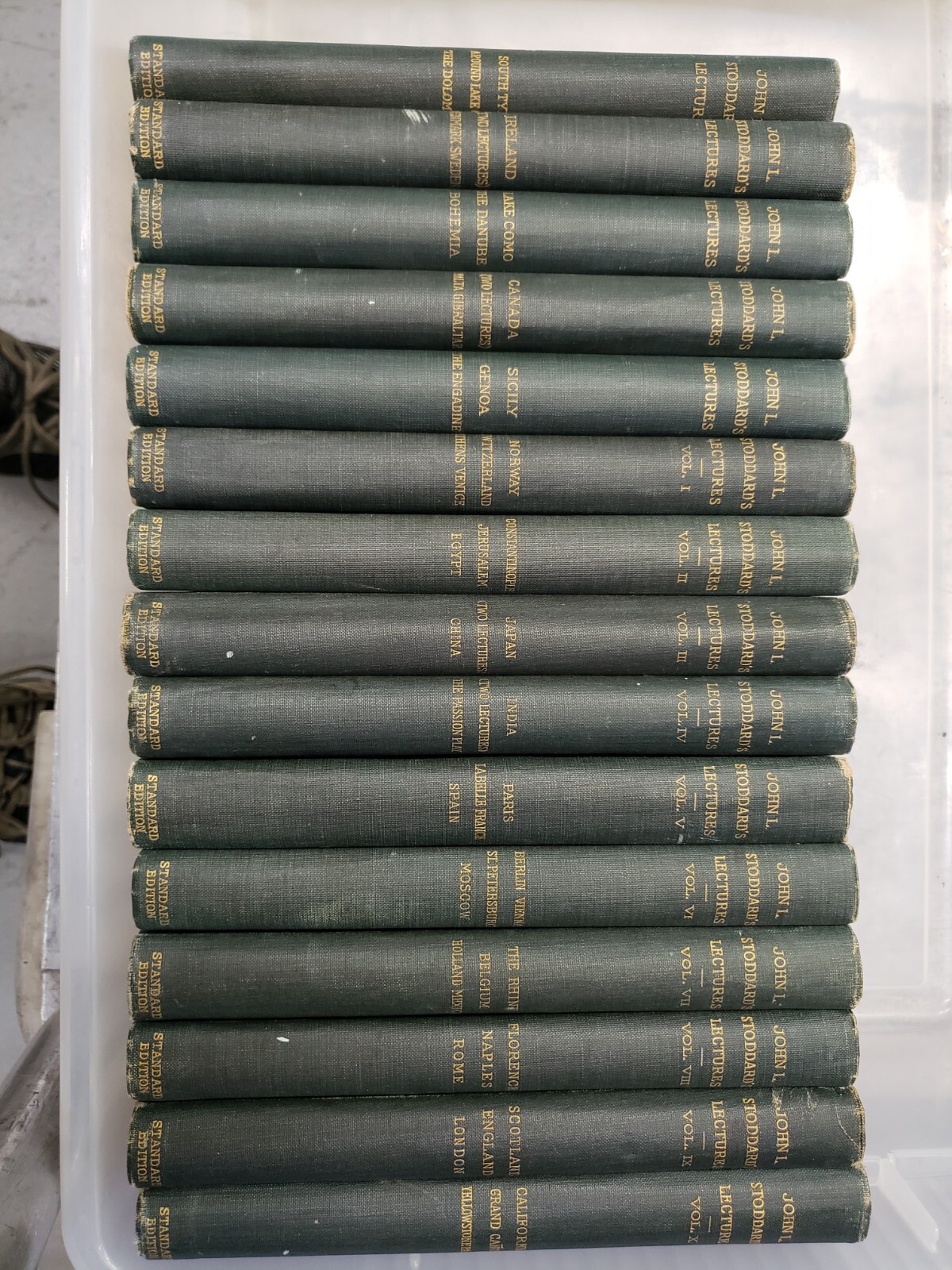 John L Stoddards Lectures Books 1911 Set 15 Volumes – Geo L. Shuman