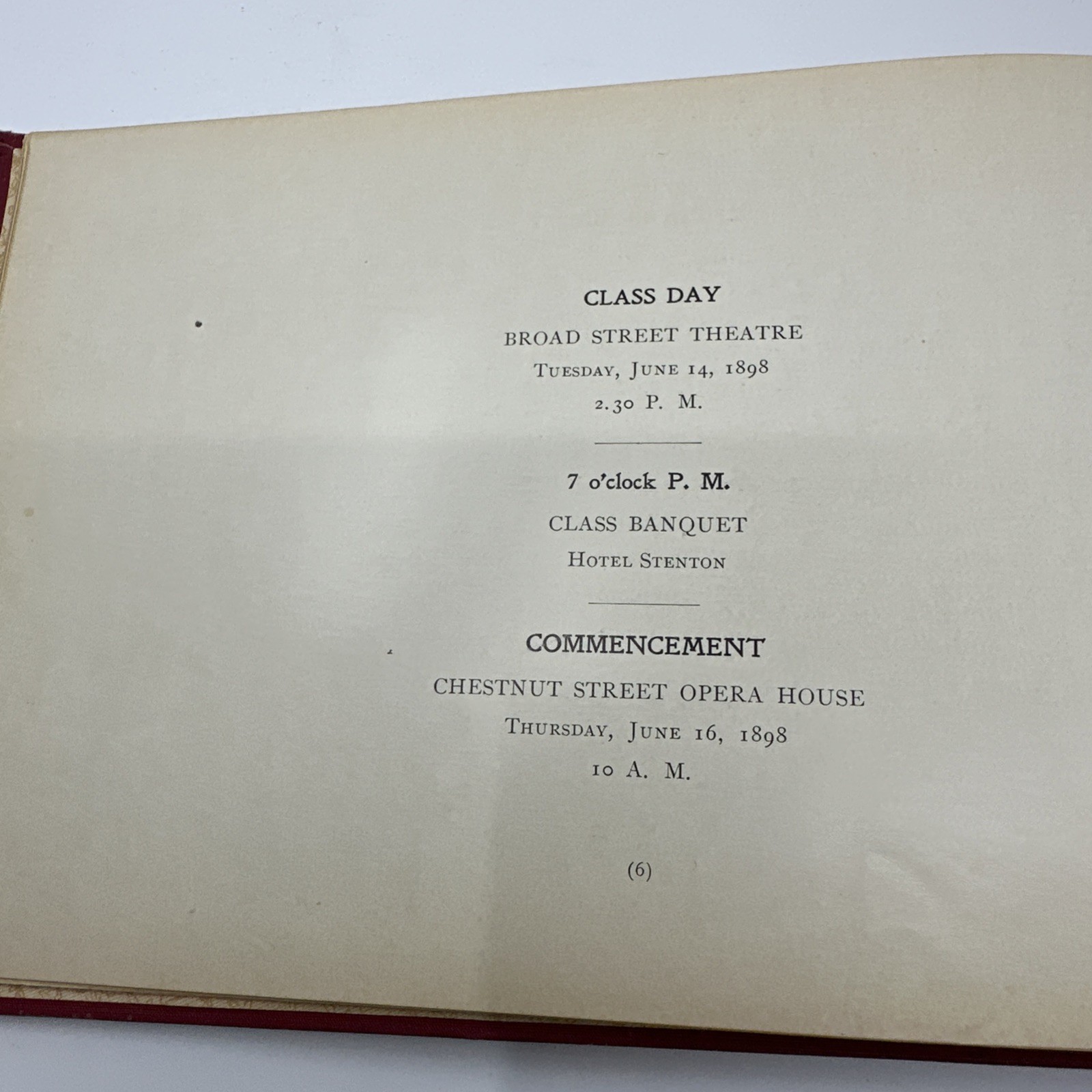 1898 Central High School Yearbook Record of Class 98 CHS (W62)