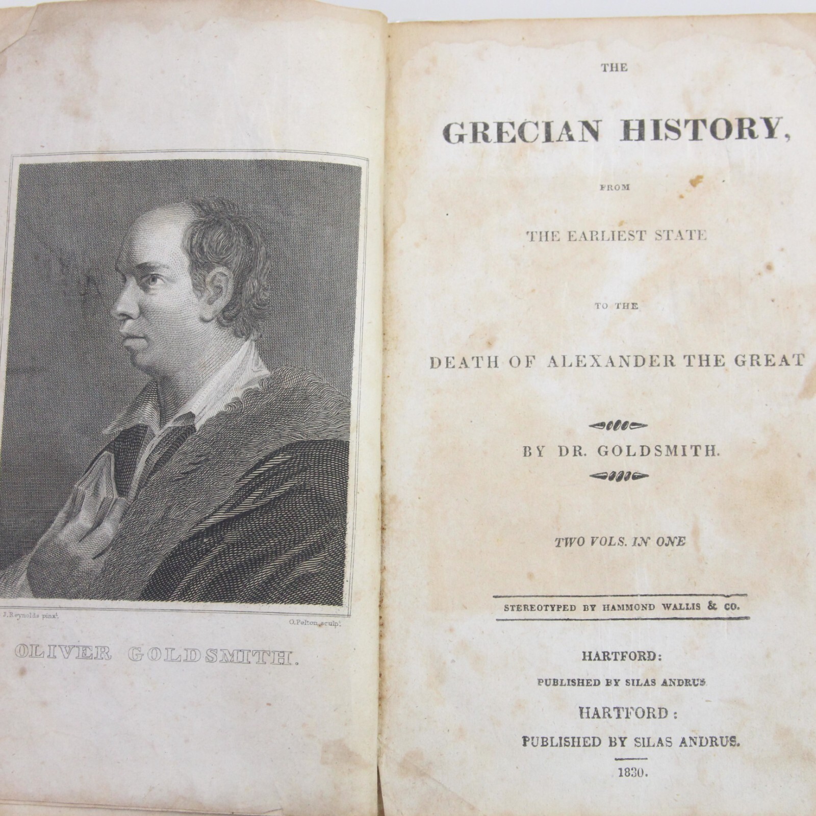Grecian History 1830 Earliest State to Death of Alexander the Great Dr Goldsmith