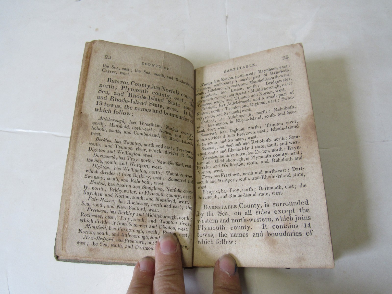 1816 Massachusetts Compendium Boundaries, History by Isaiah Wood