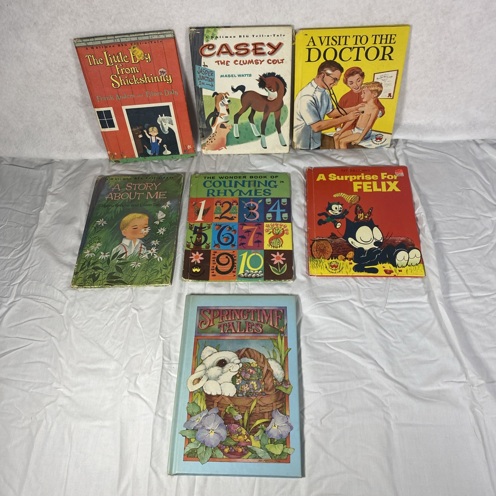 Vintage Children’s Book Lot (7 Books) Felix the Cat & More