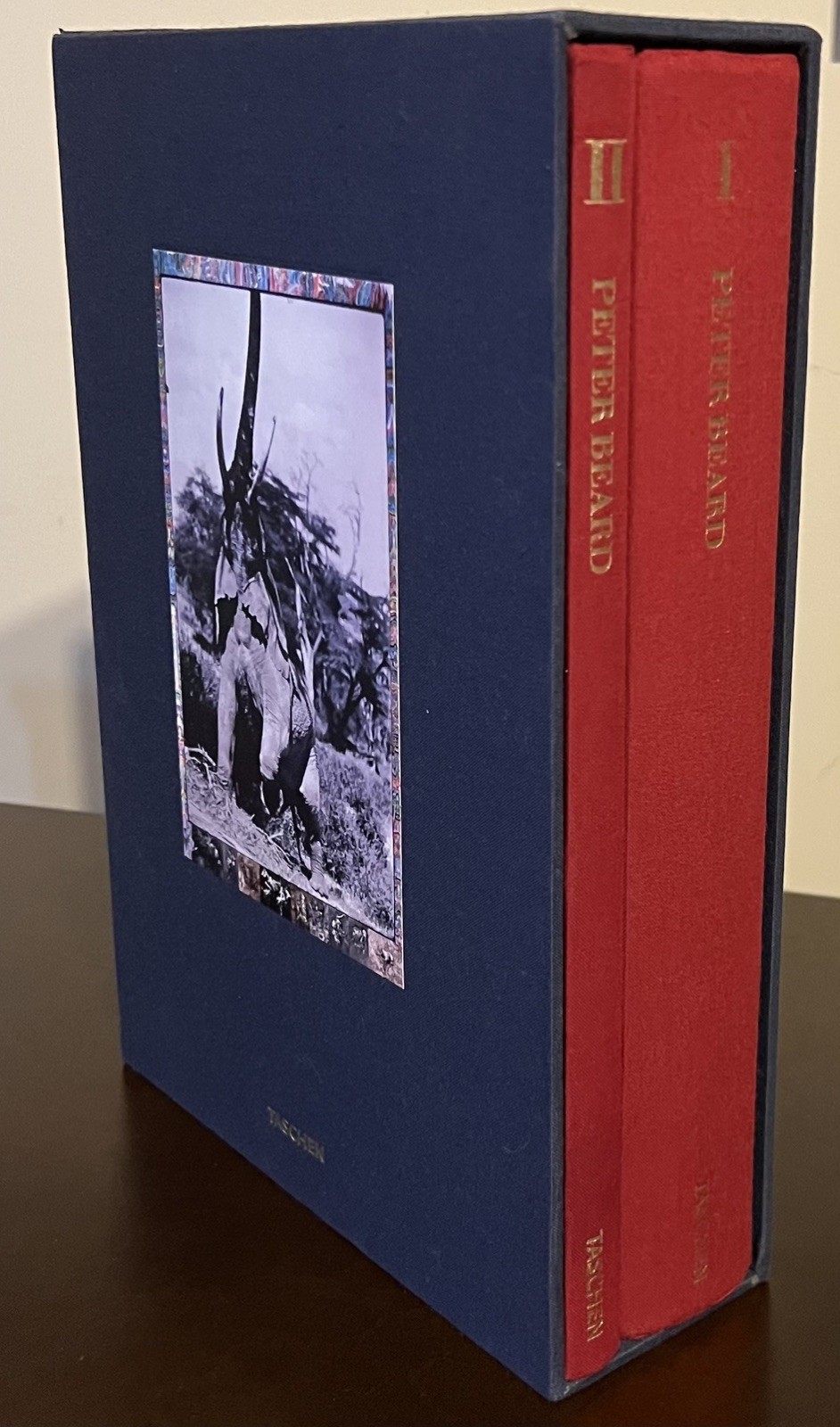 RARE HUGE XL OVERSIZE 1ST LTD ED 2 BOOK SLIPCASE BOX SET Peter Beard TASCHEN