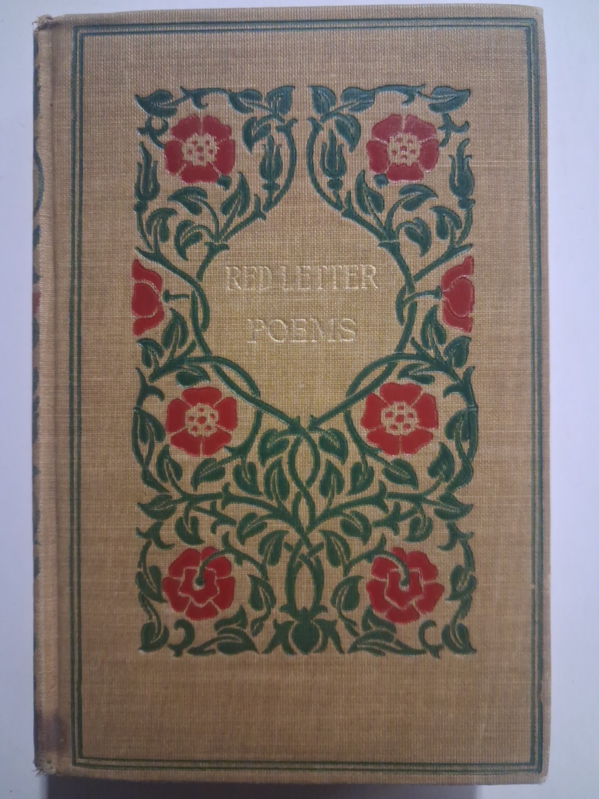 1885 RED LETTER POEMS Englishmen and women VICTORIAN Floral Binding Ornate