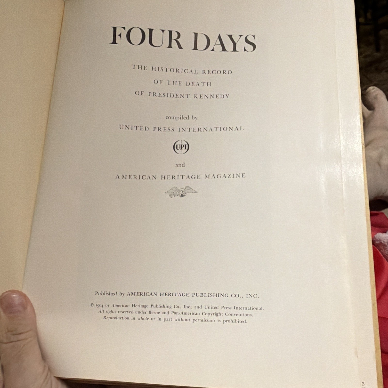 Four Days: Death of President Kennedy 1964 Hardcover Illustrated