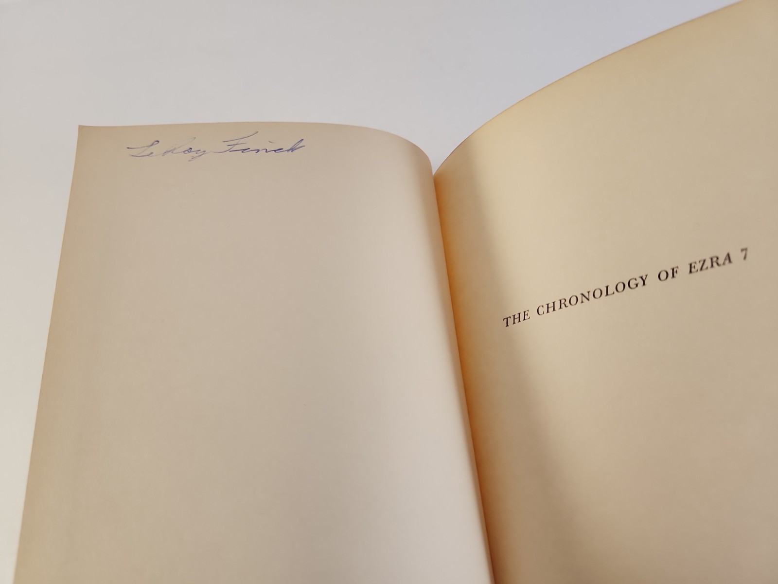 The Chronology of Ezra 7, Sigfried Horn, Lynn Wood Hardcover SDA 1953
