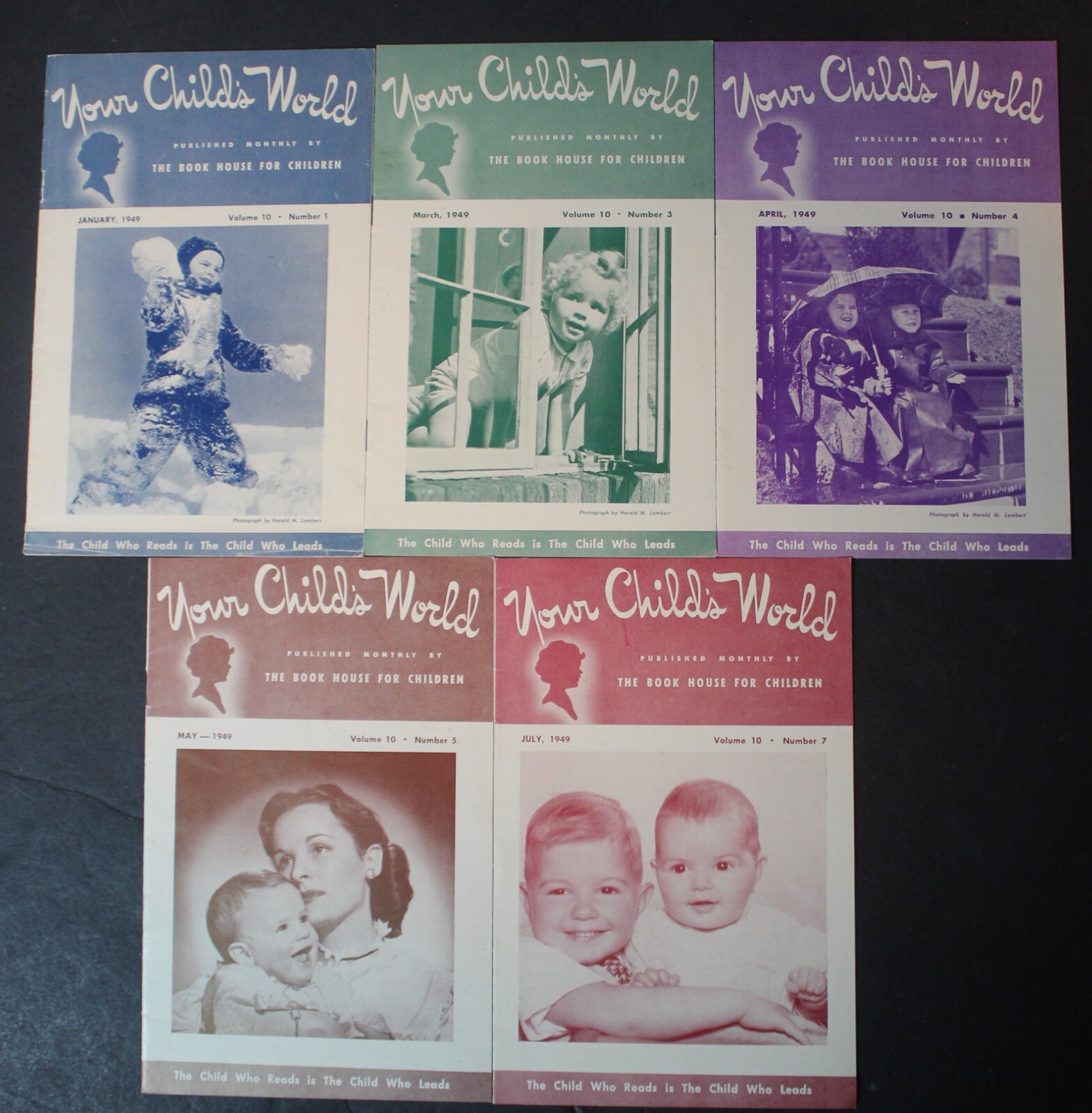 Your Child’s World, The Book House For Children Lot Of 5 Magazines 1949 RARE!