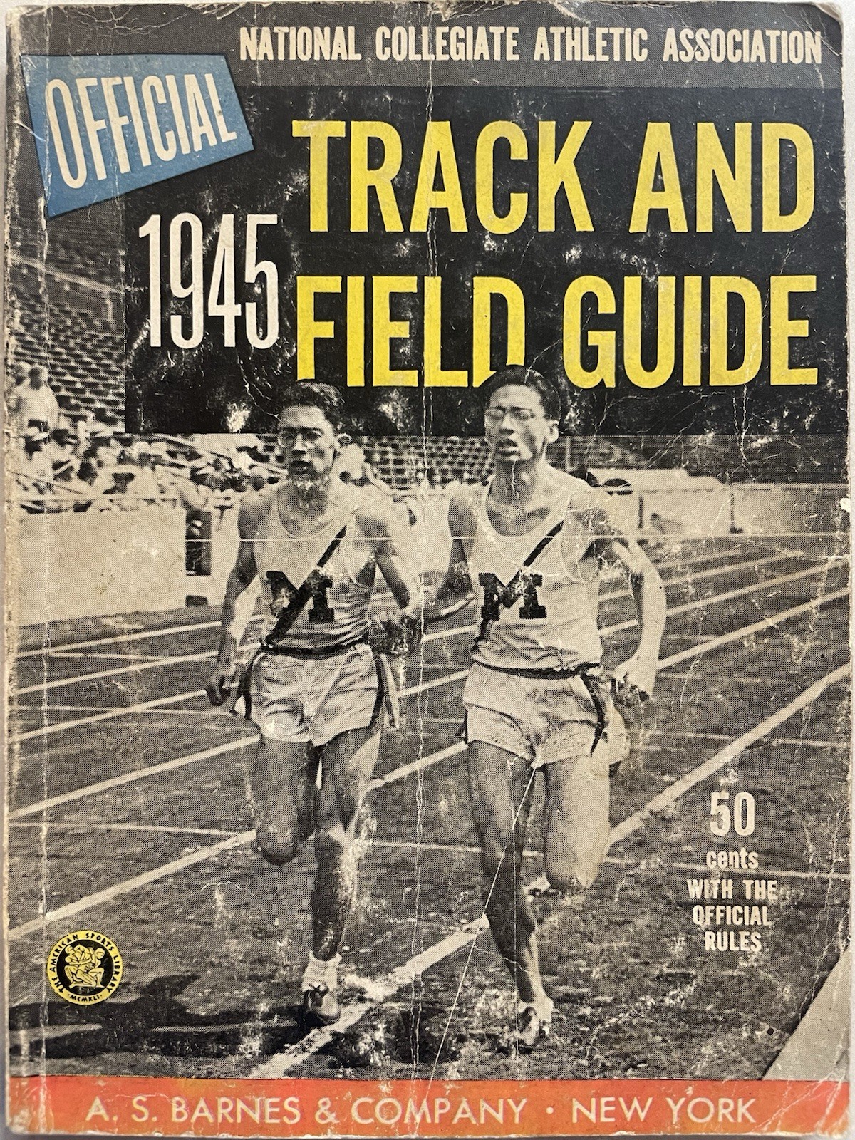 1945 Official NCAA Track and Field Guide Bob and Ross Hume