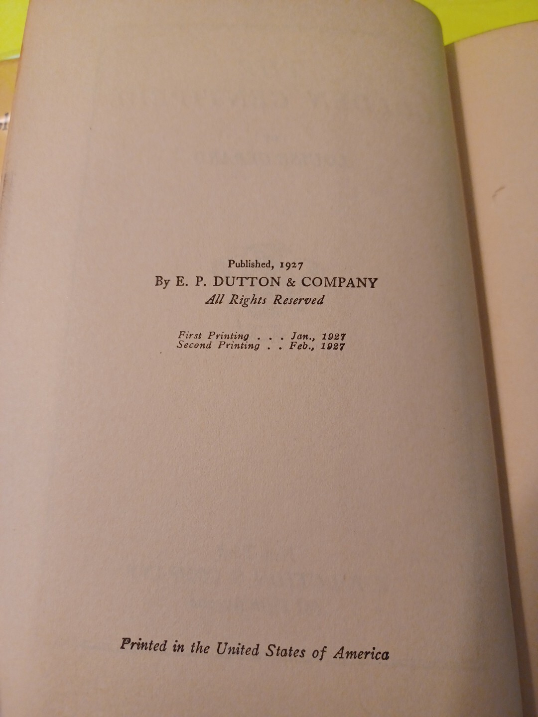 The Golden Centipede 1927 Hardcover – Louise Gerard / HGV