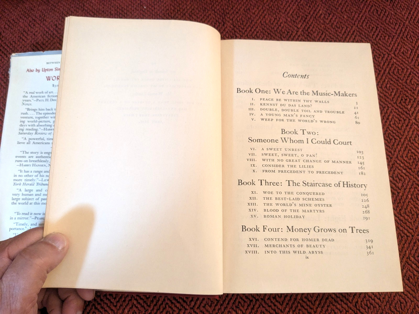 Upton Sinclair- BETWEEN TWO WORLDS- 1st Ed 1st Print, HB w/DJ, 1941 FAST SHIP