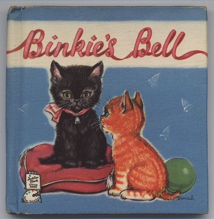 cats, artist Dinah BINKIE’S BELL book, A FATHER TUCK LITTLE BOOK with dustjacket