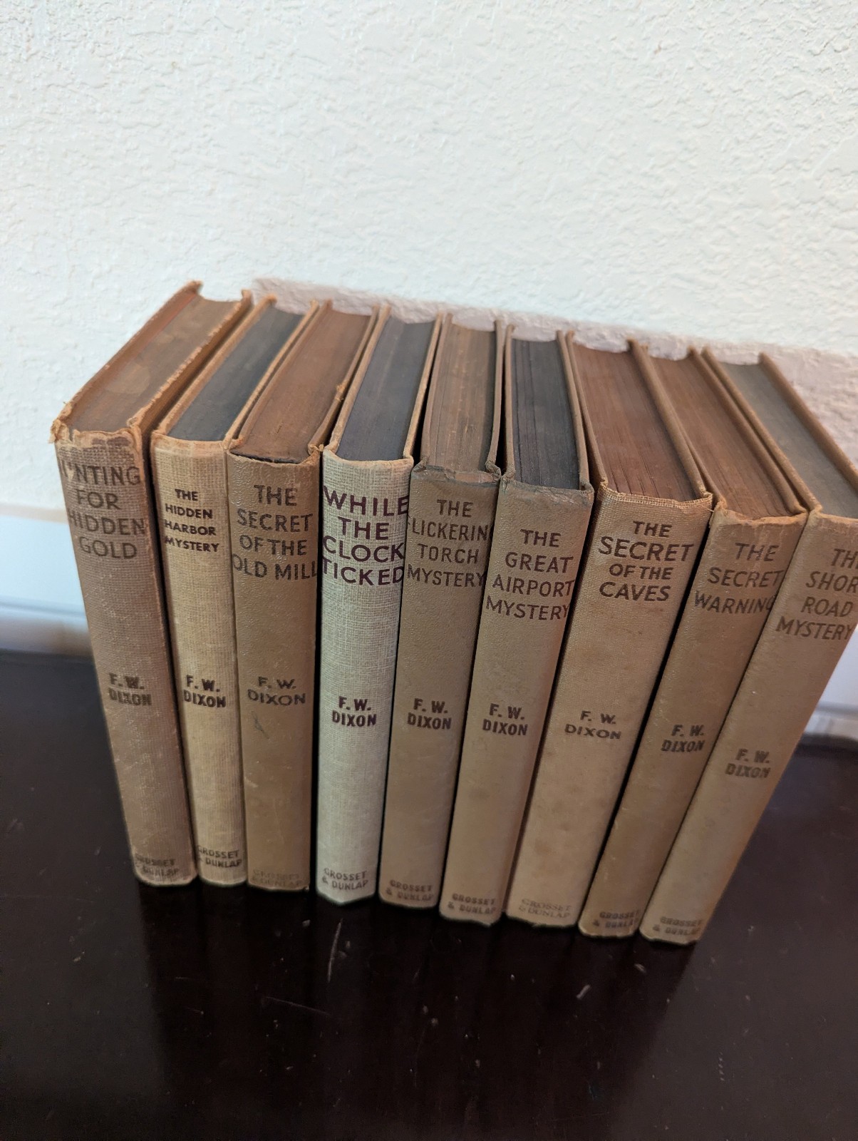 Lot Of 9 Hardy Boys Mystery Books by F.W. Dixon copyright through 1920s to 1940s