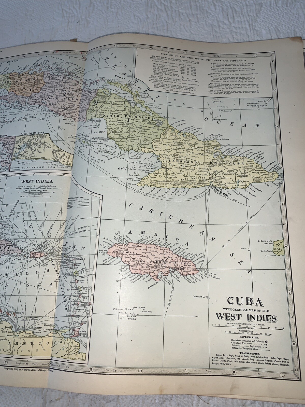 1899 20TH CENTURY ATLAS Commercial Geographical Historical World MARTIN MILLER