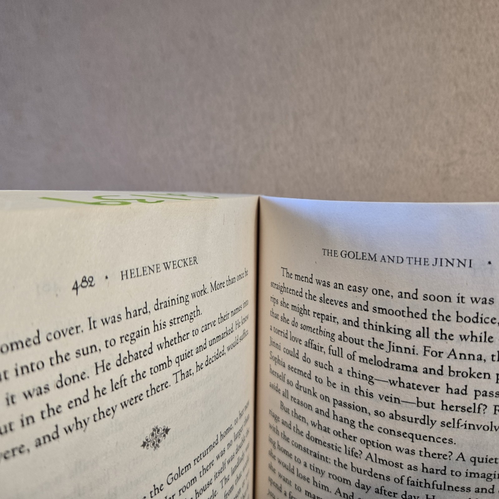 The Golem and the Jinni, Helene Wecker, Uncorrected Proof/ARC, 2013, **READ**