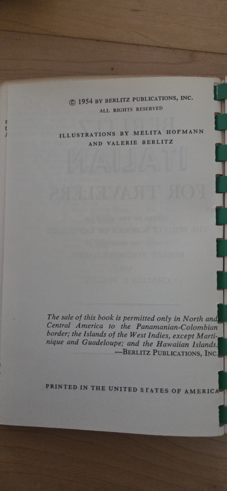 Lot Of 3 Berlitz Language Travel Pocket Size Books 1954 1961 Vtg Italian German