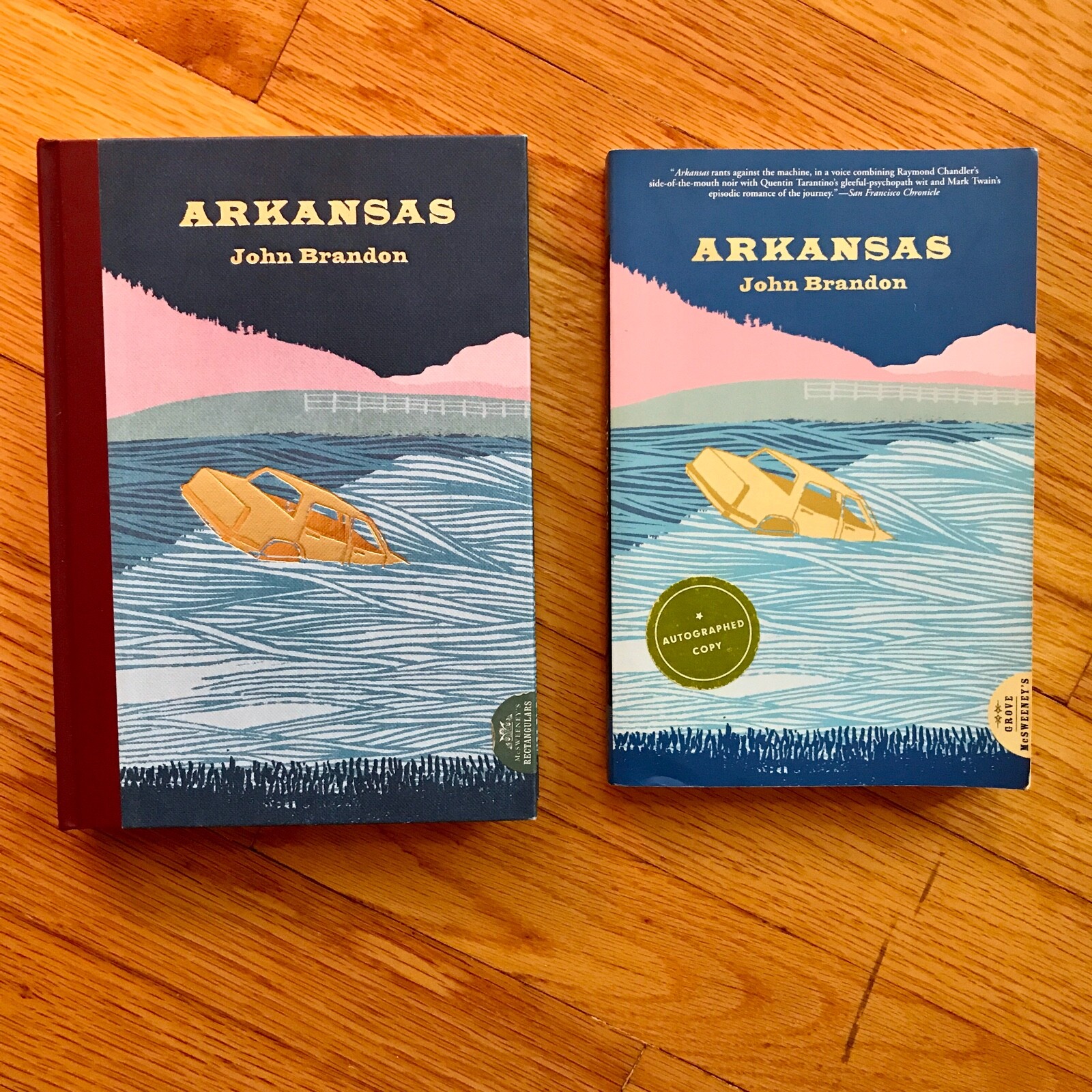 JOHN BRANDON—Arkansas—Lot of 2—McSweeneys 1ST ED Hardcover + SIGNED 1st Trade PB