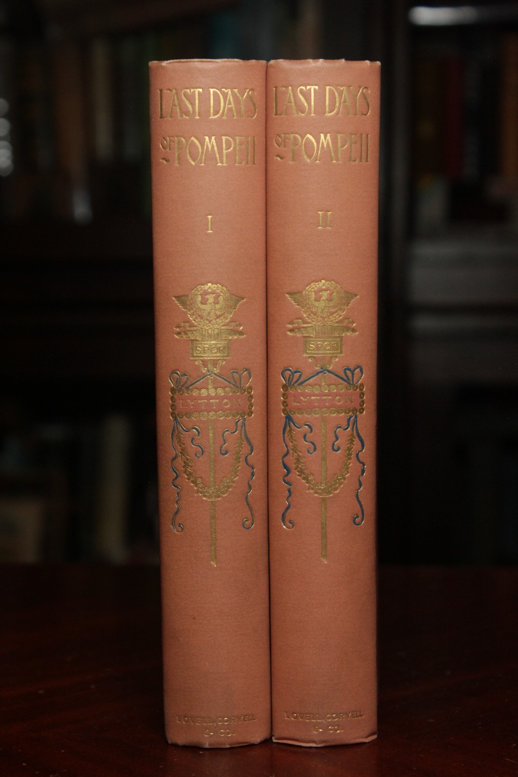 FINE c1895 The Last Days of Pompeii Edward Bulwer Lytton 2 Vol. Illust.