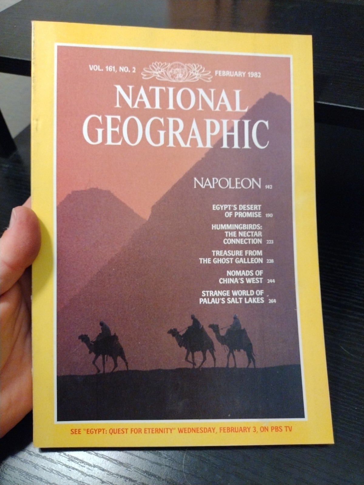 February 1982 National Geographic Egypt Hummingbirds Ghost Galleon China Nomads