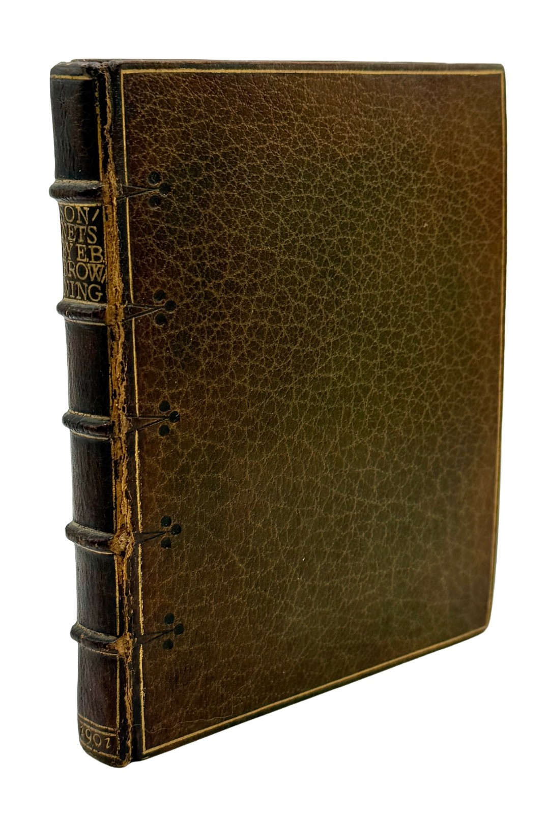 1901 Sonnets by ELIZABETH BARRETT BROWNING – FINE CRUSHED MOROCCO *READ*