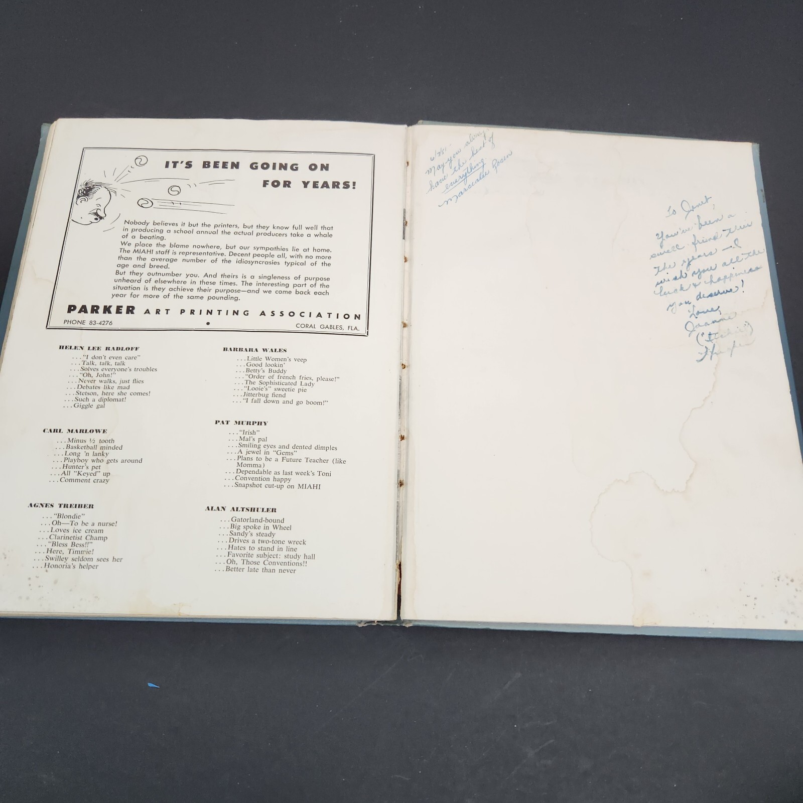 Vintage Yearbook 1951 Miahi Miami Sr High School Florida