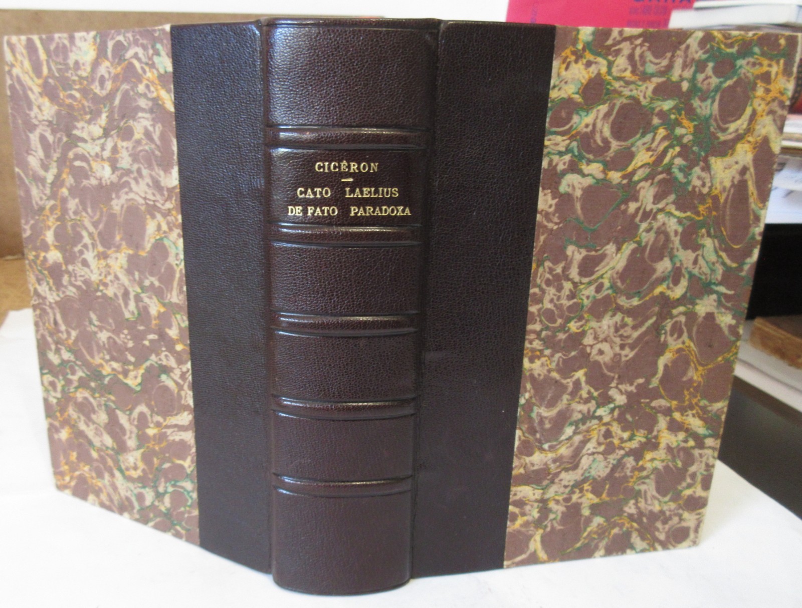Budé CICERON 4-Volume Set Leather Relié Philosophy Latin Books