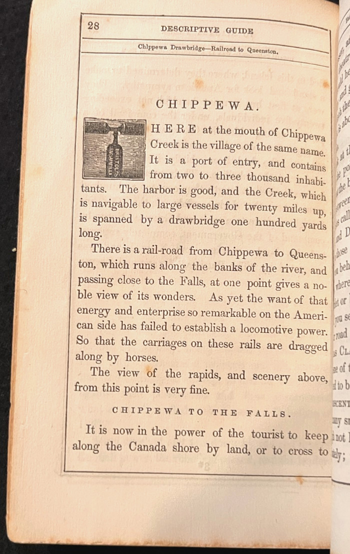 Burke’s Descriptive Guide to Niagara Falls – RARE 1ST EDITION 1850 – Folding Map