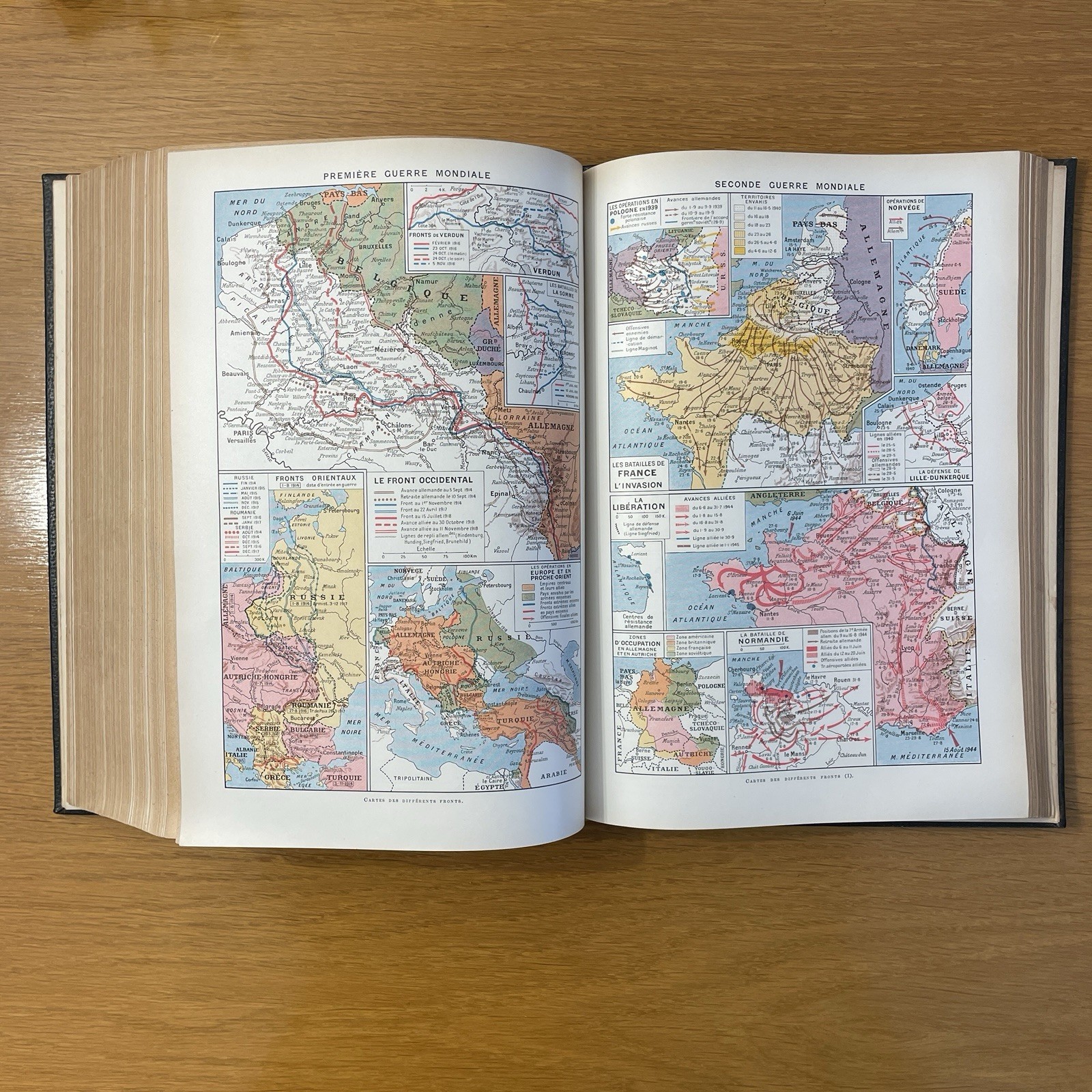NEW UNIVERSAL LAROUSSE (1948) – 2 VOLUMES – LUXURY EDITION – AGED LEATHER