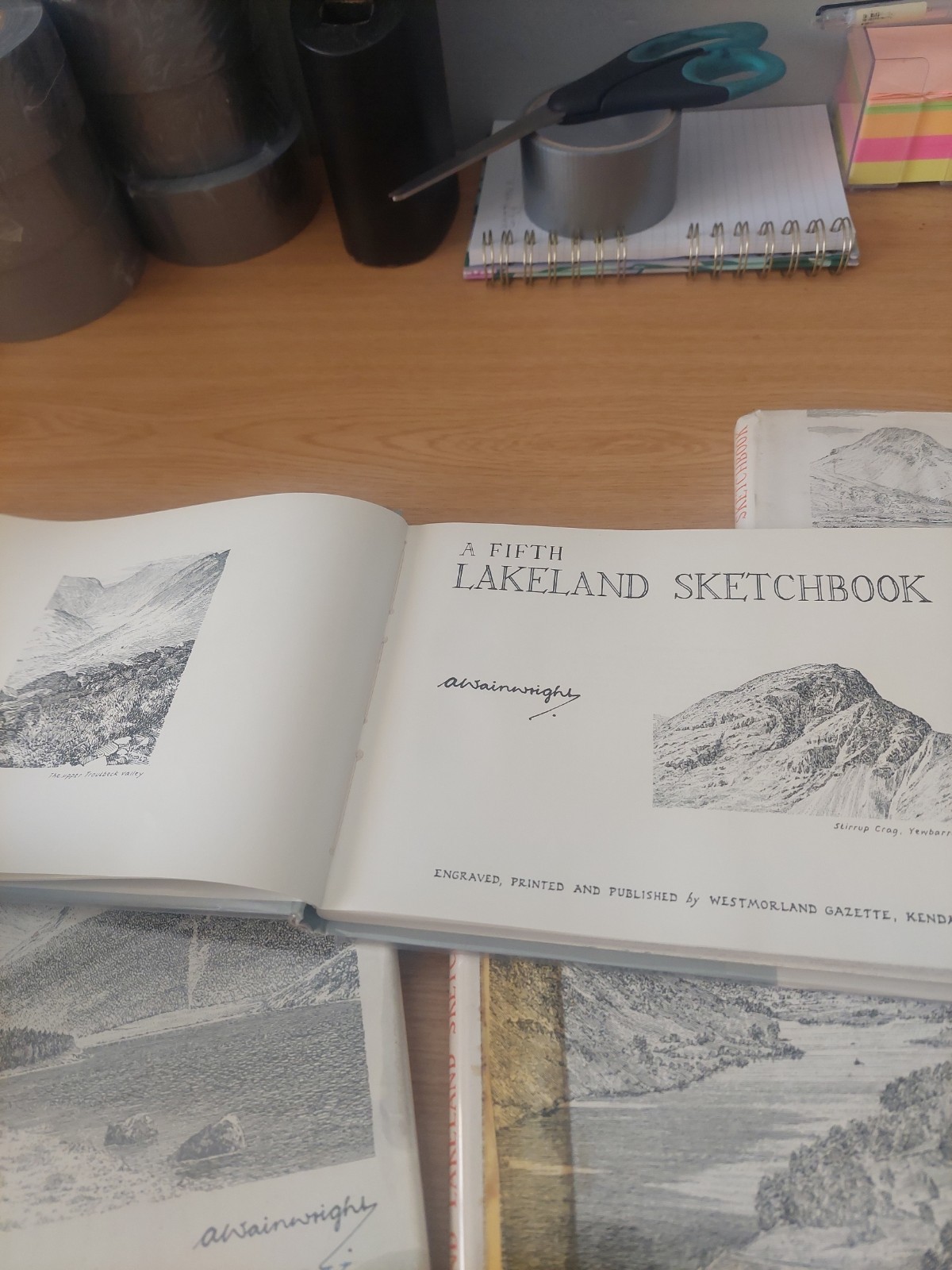 4 Lakeland Sketchbooks by A Wainwright -1st Westmorland Gazette Vols 2,3,4 & 5