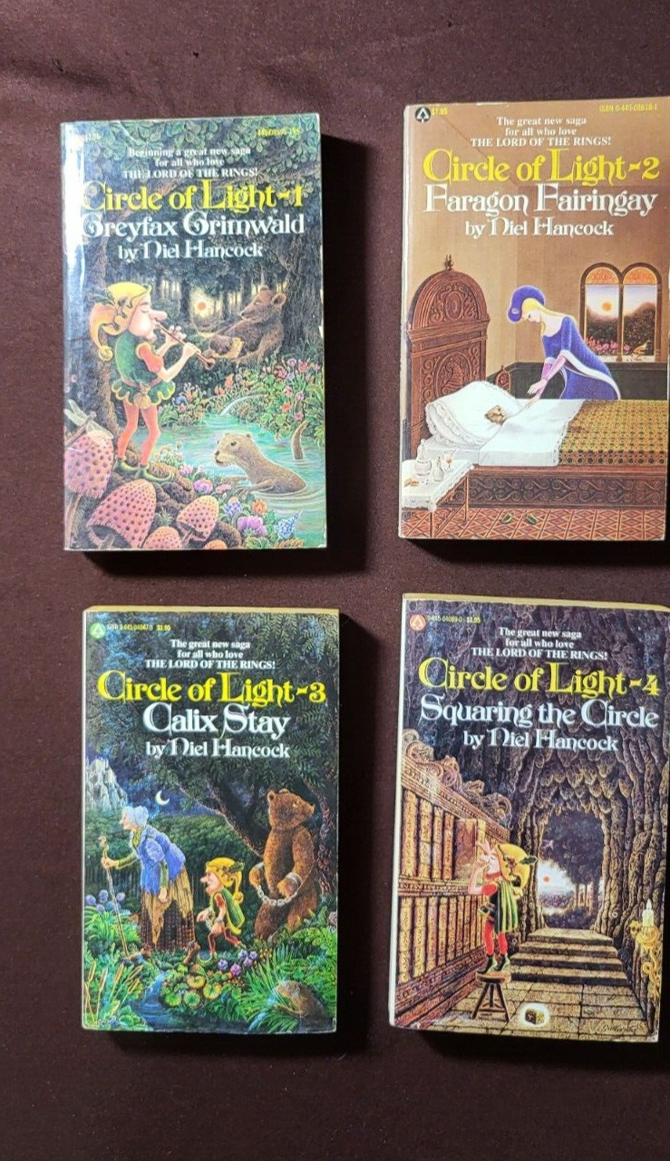 4x Circle of Light Paperbacks by Neil Hancock (Greyfox Faragon Calix Squaring)