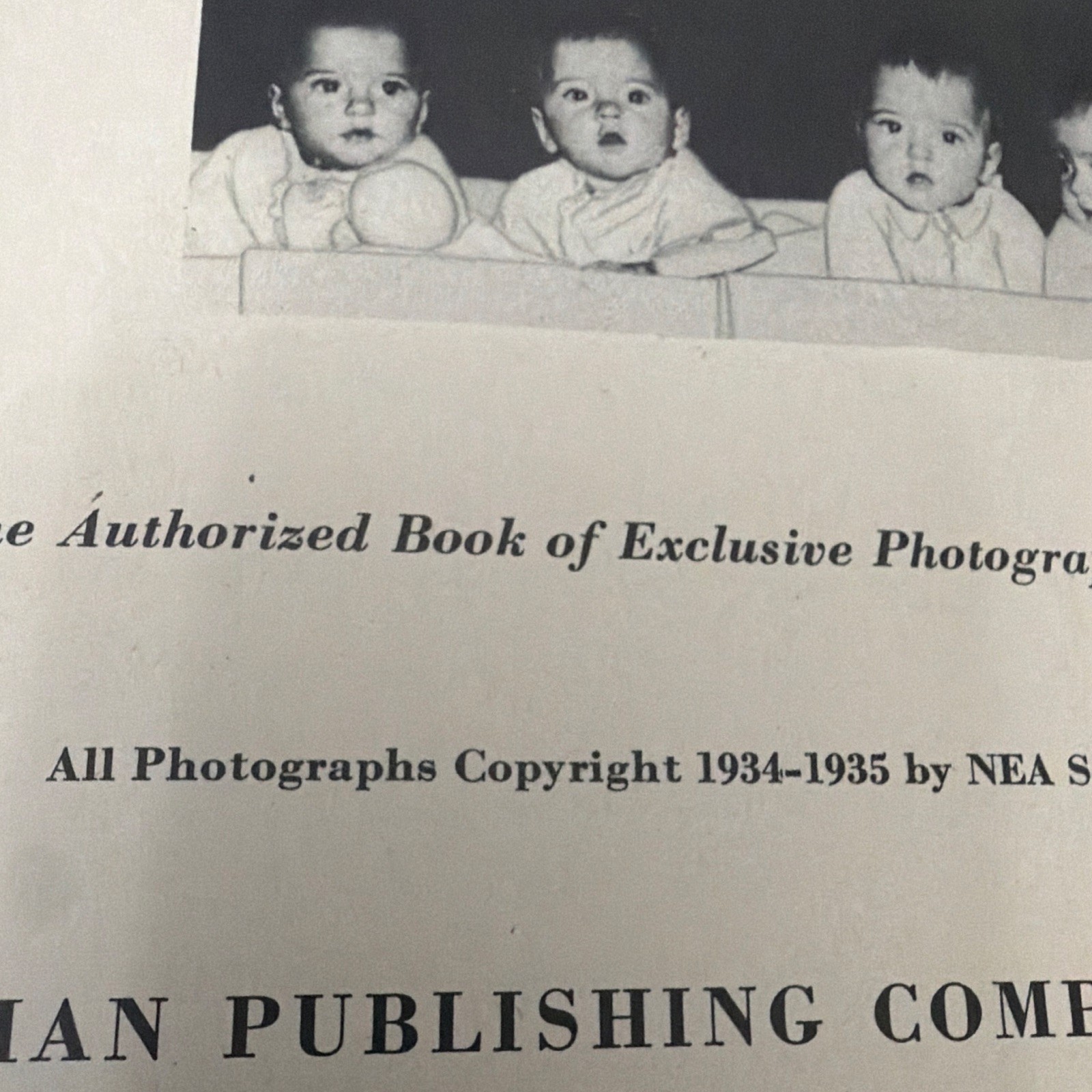 Whitman The Pictorial Story of the Dionne Quintuplets Softcover Illus 1935