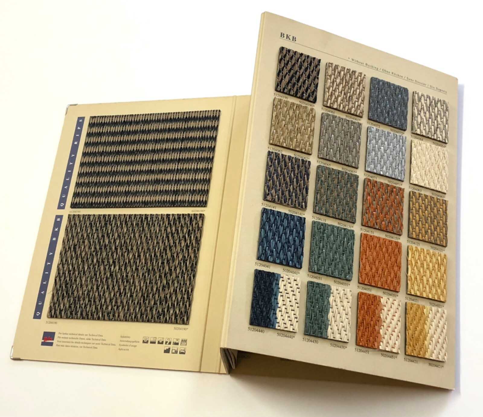 TRADE CATALOGUE with Textile Samples DESIGNER SWEDISH FLOORING Memphis Era
