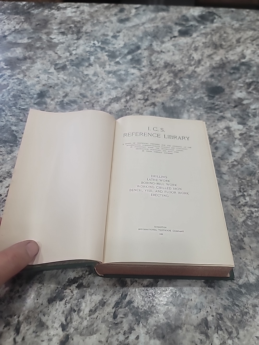 1914 – ICS Reference Library 258 Drilling Lathe Work Boring Bench Work Hardcover
