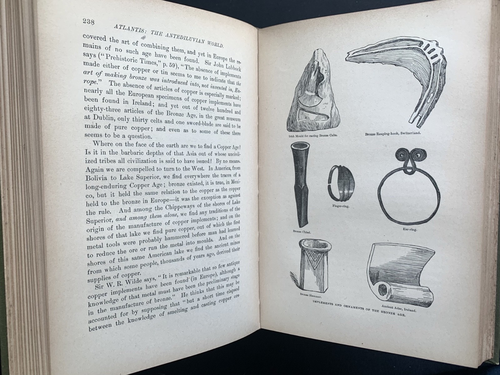 „Atlantis: The Antediluvian World“ Ignatius Donnelly 1882 HC Harper & Brothers