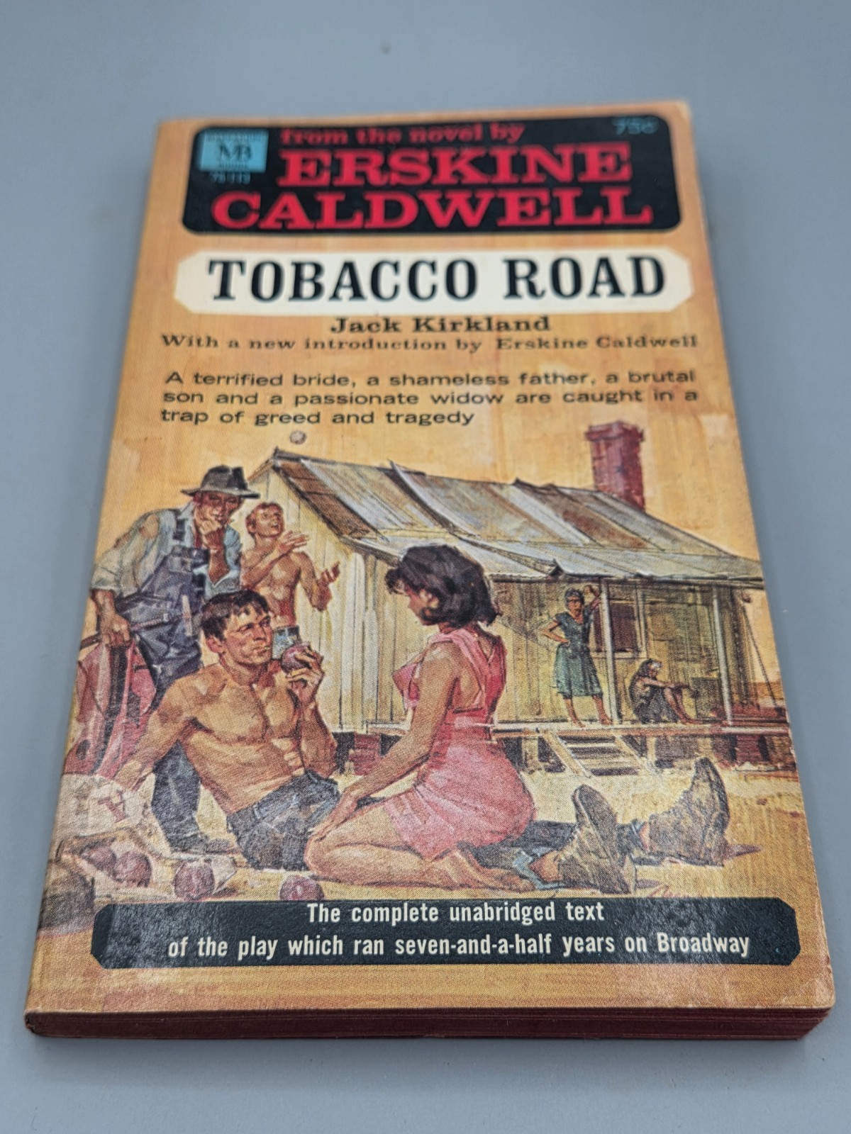 Erskine Caldwell “Tobacco Road” – Macfadden-Bartell 1966 Paperback, Vintage Sout