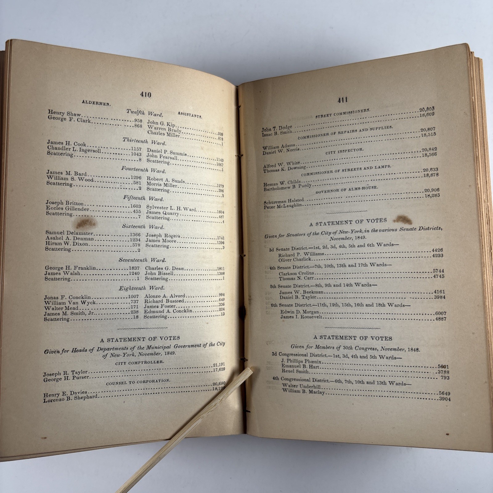 1850 Manual of the Corporation of the City of New York D.T. Valentine McSpedon