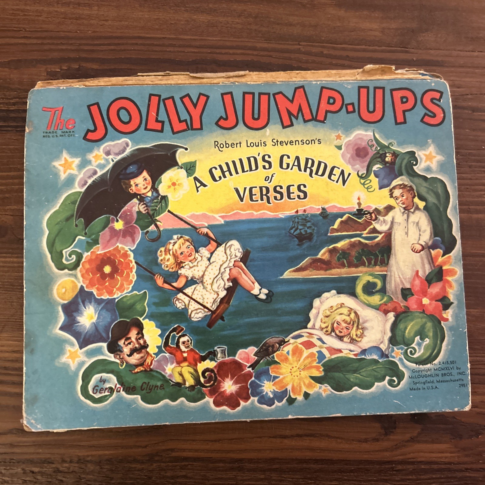 Vintage The Jolly Jump-Ups „A Child’s Garden of Verses“ 1946 Pop Up Book