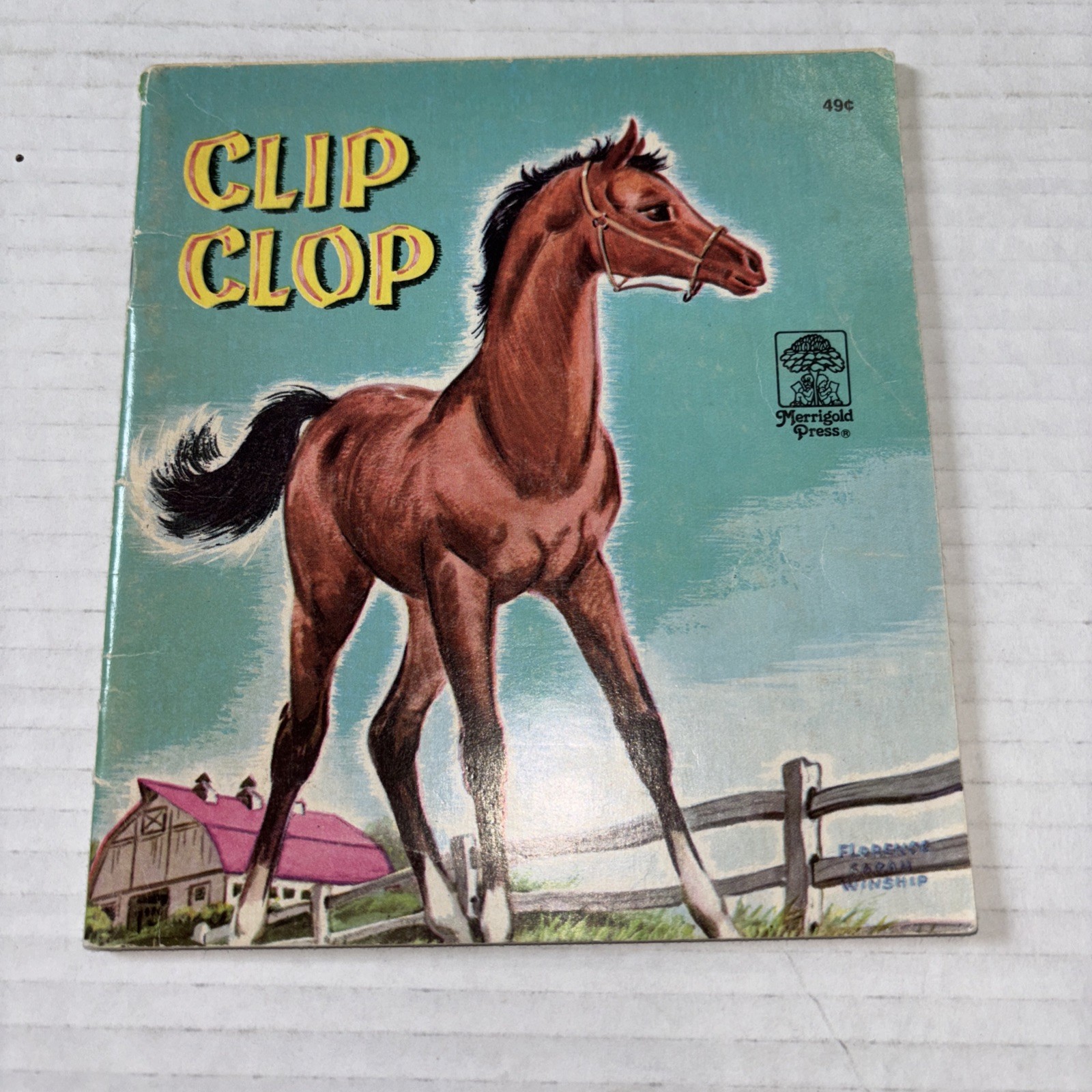 CLIP CLOP 1958 Children’s Illustrated Horse Book Nancy Hoag PB Vtg Merrigold Pr