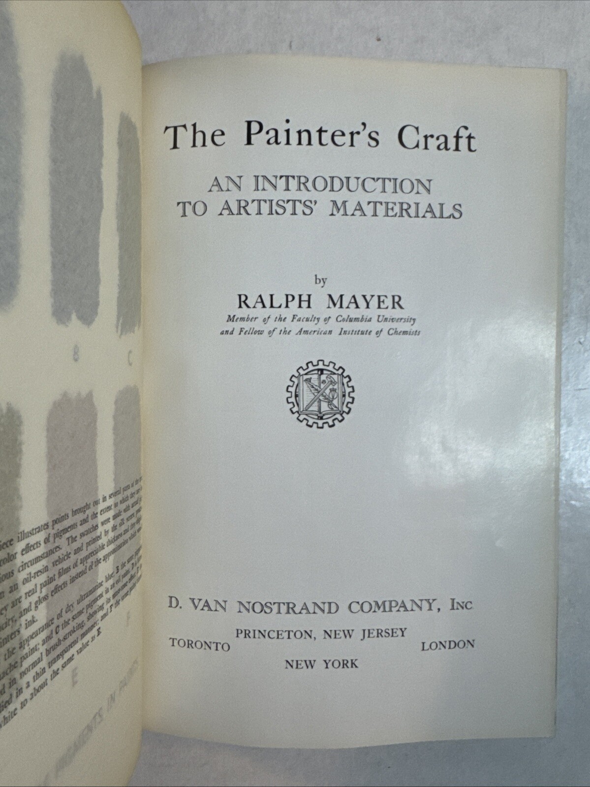 The Painters Craft, Ralph Mayer, D. Van Nostrand Company, 1948, B219
