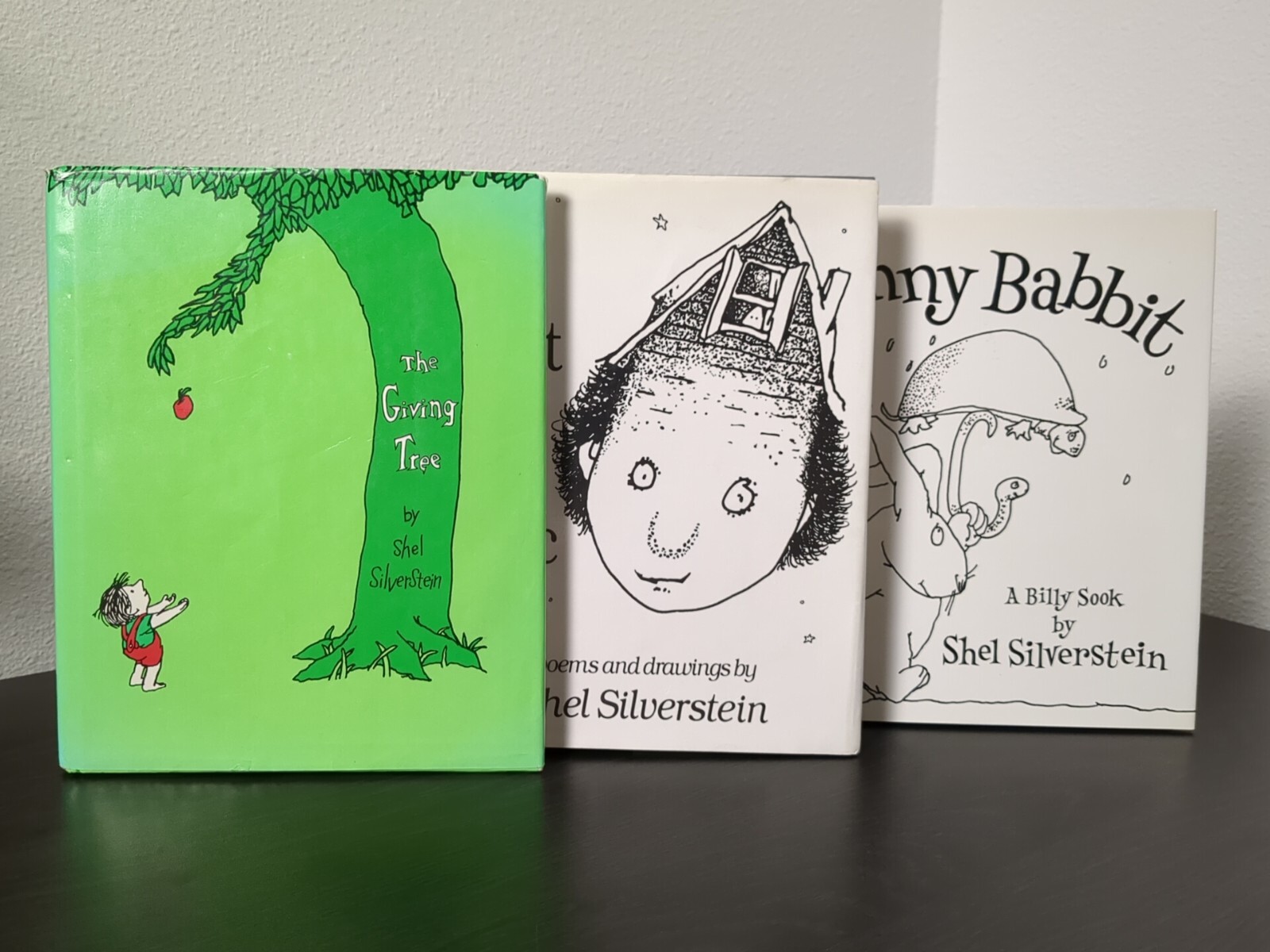 Shel Silverstein 1st Edition HCDJ Lot Giving Tree 1965 Runny Babbit Light Attic